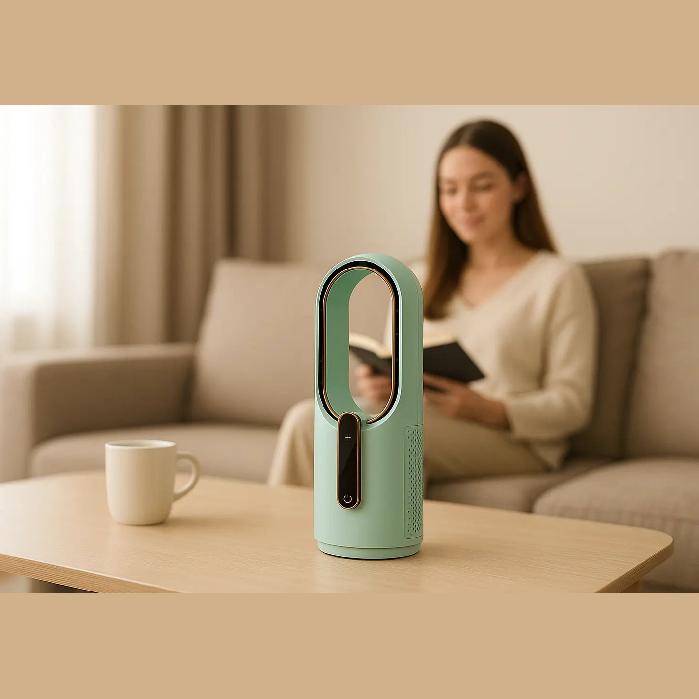 CONBOLA Silent Touch Bladeless Desk Fan MySuperGadgets