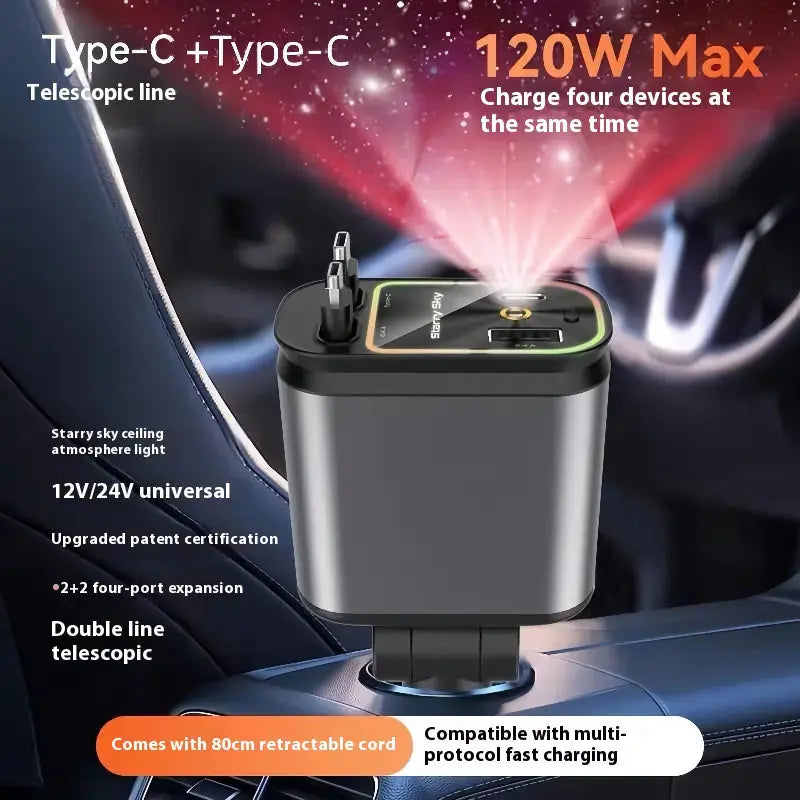 VoltHub™ 120W Car Charger MySuperGadgets