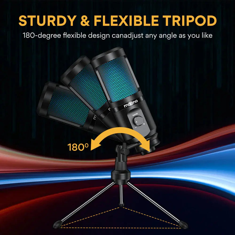 Gaming USB Desktop Condenser Microphone for Streaming MySuperGadgets