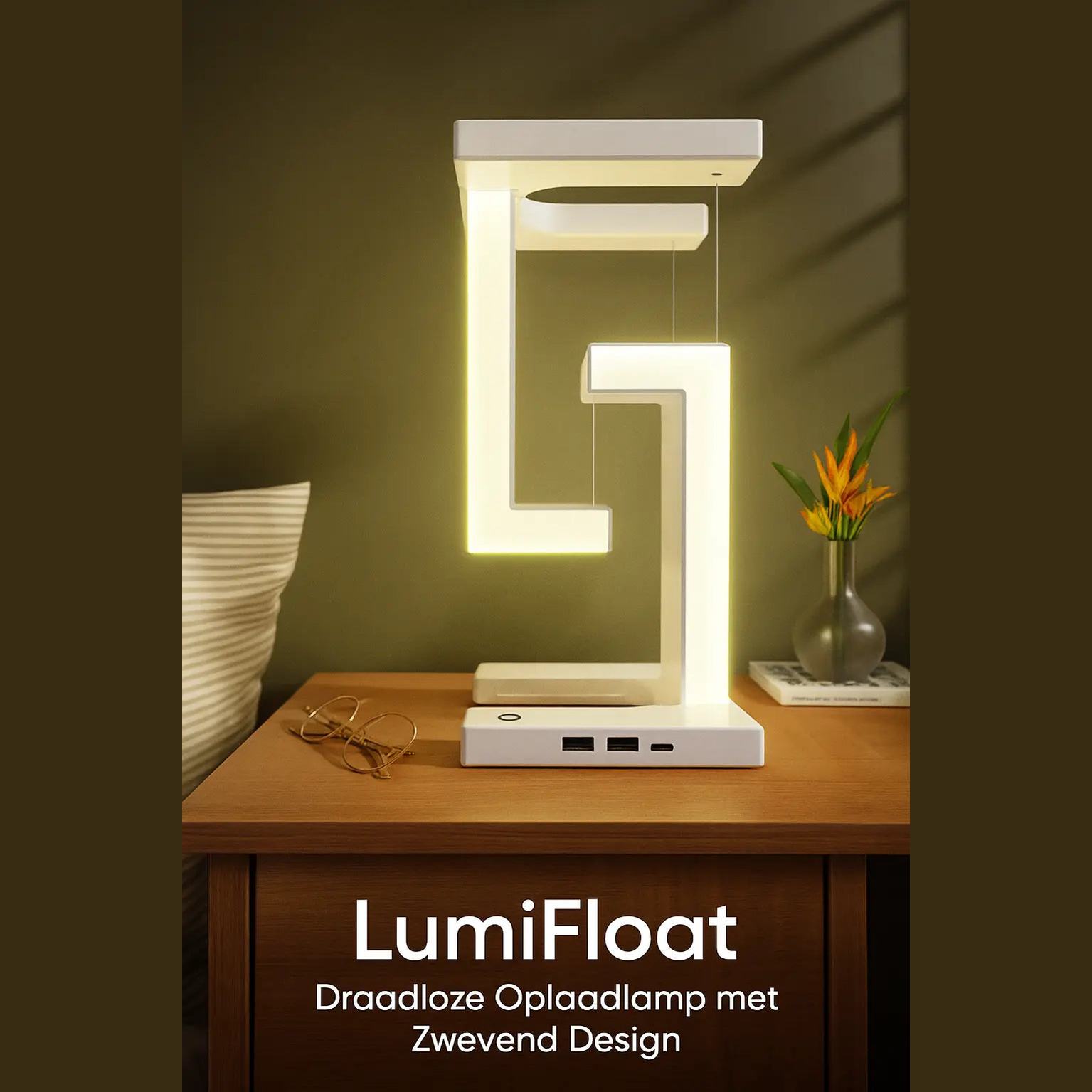 LumiFloat – Draadloze Oplaadlamp MySuperGadgets