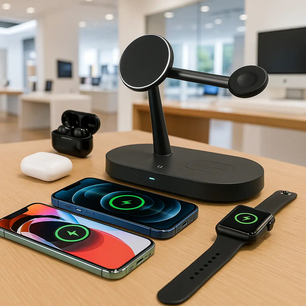 Magnetic 3-in-1 Wireless Charging Stand MySuperGadgets