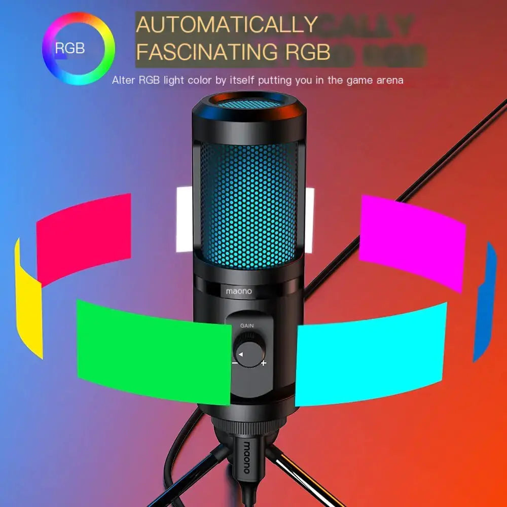 Gaming USB Desktop Condenser Microphone for Streaming MySuperGadgets