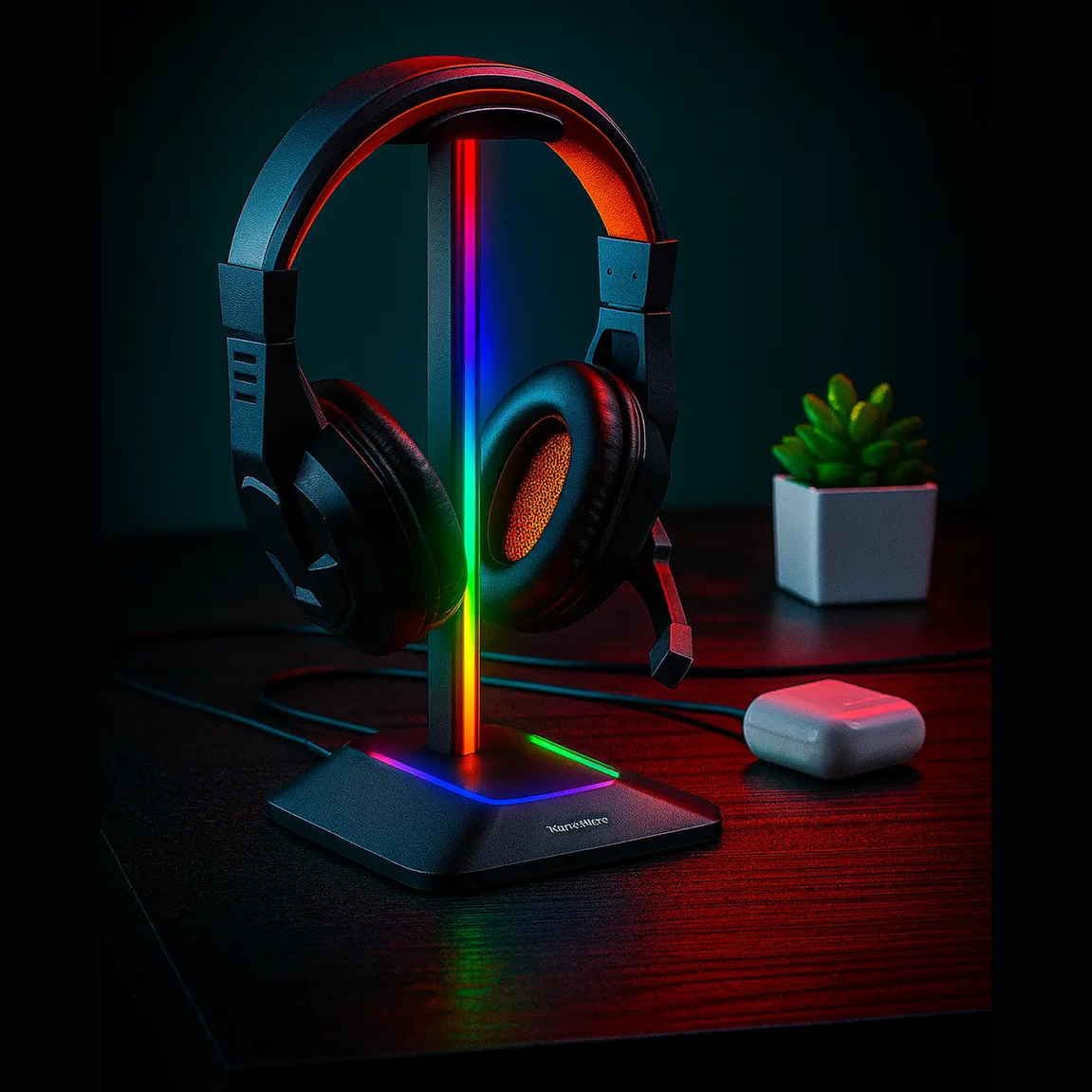 RGB Gaming Headset Stand – met Dual USB &amp; Stijlvol Design MySuperGadgets