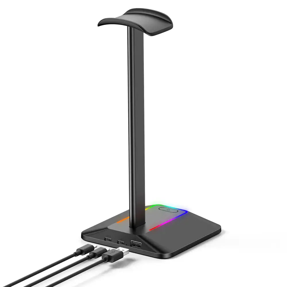 RGB Gaming Headset Stand – met Dual USB &amp; Stijlvol Design MySuperGadgets