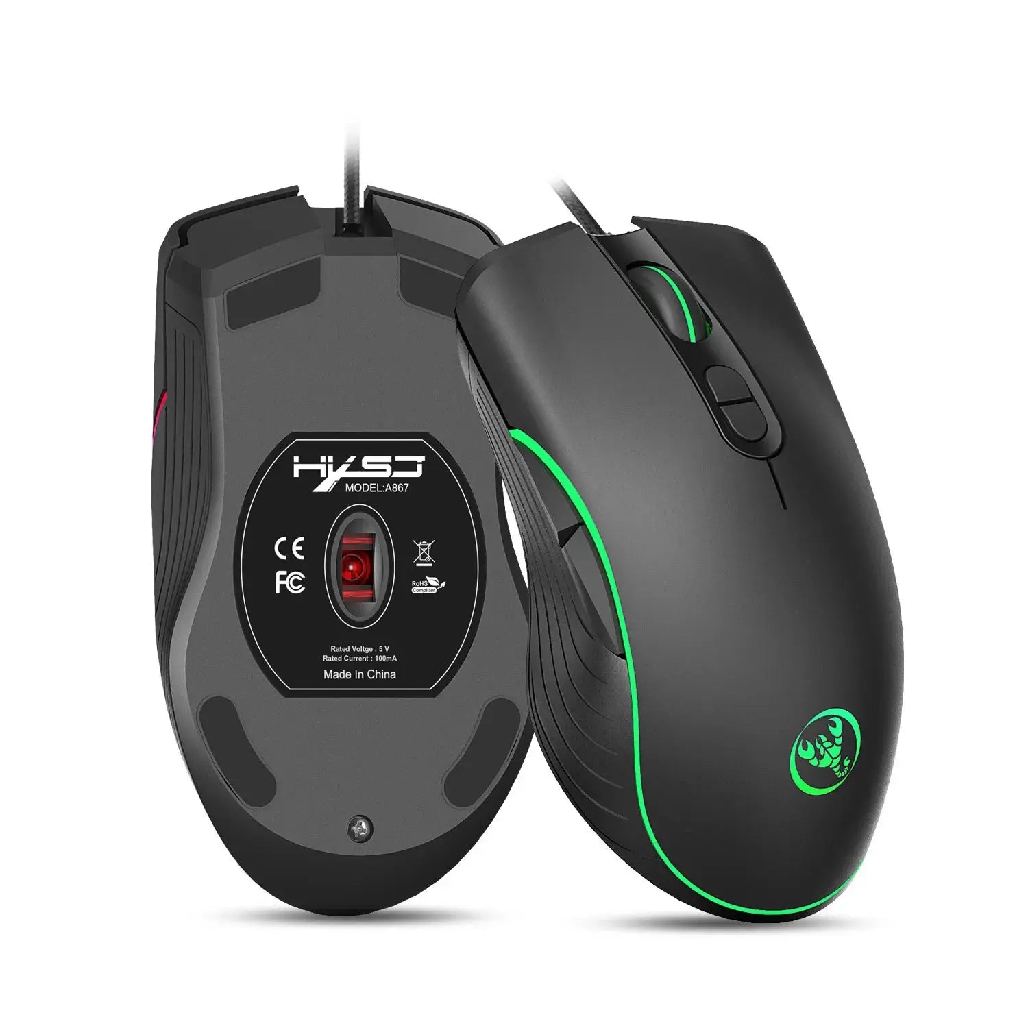 Glowing Wired Gaming Mouse MySuperGadgets