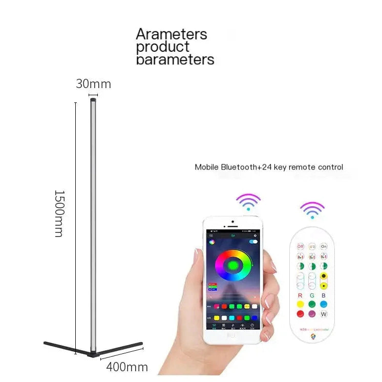 RGB LED Vloerlamp met Afstandsbediening & Spraakbesturing MySuperGadgets