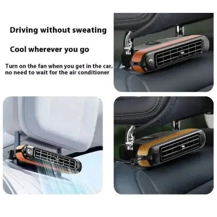 Bladeless Turbine USB Car Fan – Quiet 3-Speed for Rear Seat MySuperGadgets
