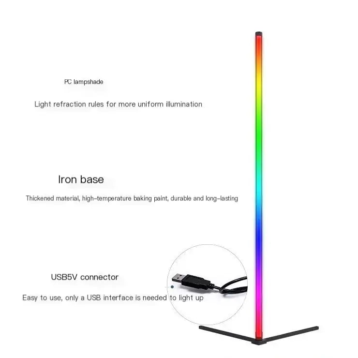 RGB LED Vloerlamp met Afstandsbediening & Spraakbesturing MySuperGadgets
