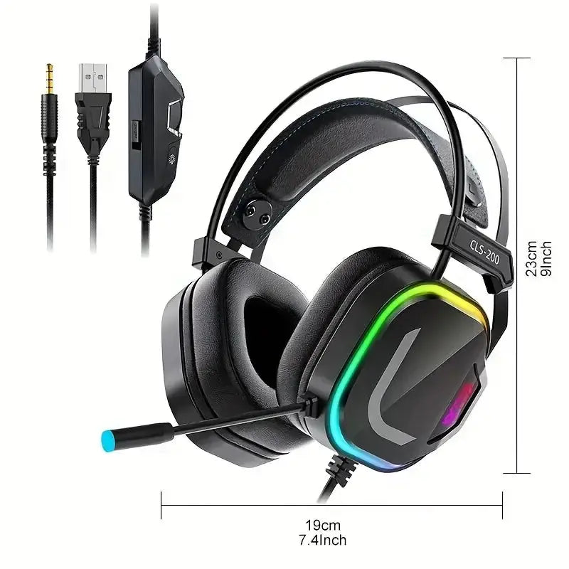 RGB Gaming Headset met 360° Microphone & Bass Surround MySuperGadgets