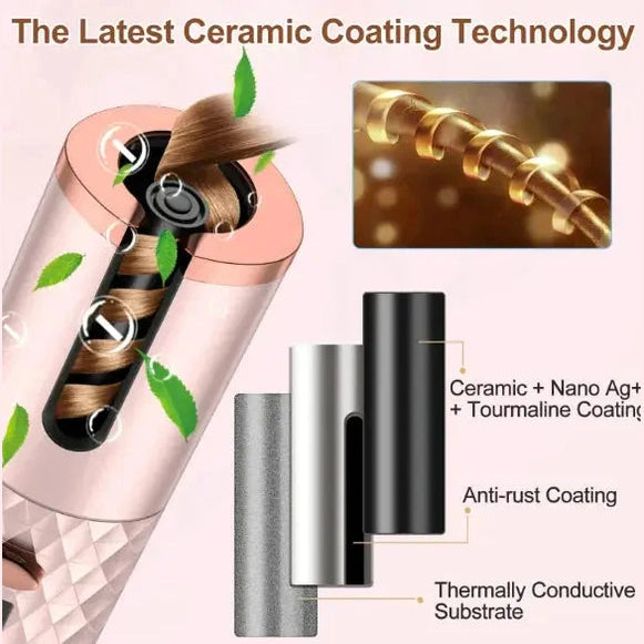 Wireless Automatic Hair Curler MySuperGadgets