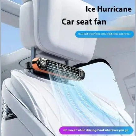Bladeless Turbine USB Car Fan – Quiet 3-Speed for Rear Seat MySuperGadgets